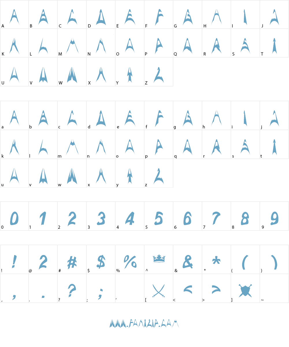 ARCH ENEMY Font Character